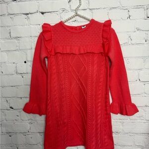 Janie and Jack Girls knitted sweater dress size 7